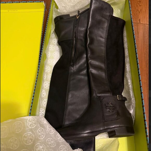New Tory Burch Wyatt over the knee leather/suede calf boots. Size 9.5 - Picture 1 of 12